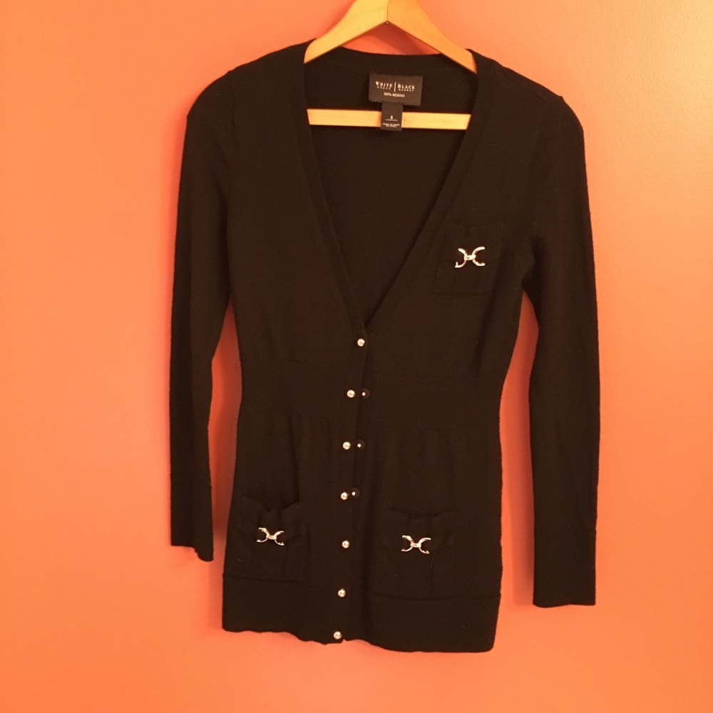 White House Black Market Black Cardigan